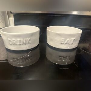 Dog water and food bowl